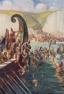O desembarque dos romanos na Grã-Bretanha, 54 aC
